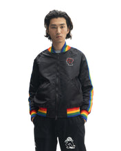 Load image into Gallery viewer, Brain Dead Records Embroidered Satin Club Jacket - Black