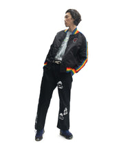 Load image into Gallery viewer, Brain Dead Records Embroidered Satin Club Jacket - Black