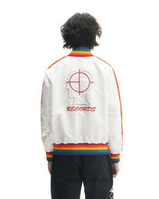 Load image into Gallery viewer, Brain Dead Records Embroidered Satin Club Jacket - White