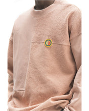 Load image into Gallery viewer, Global Works Split Panel Fleece & Terry Crewneck Sweatshirt - Peach