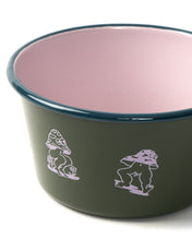 Load image into Gallery viewer, Mushroom Enamel Conical bowl - Forest Green