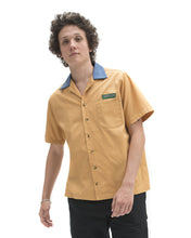 Load image into Gallery viewer, Bowling Shirt - Yellow w/ Slate Blue
