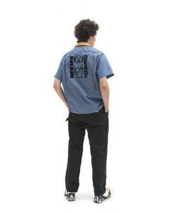Bowling Shirt - Blue w/ Slate Yellow