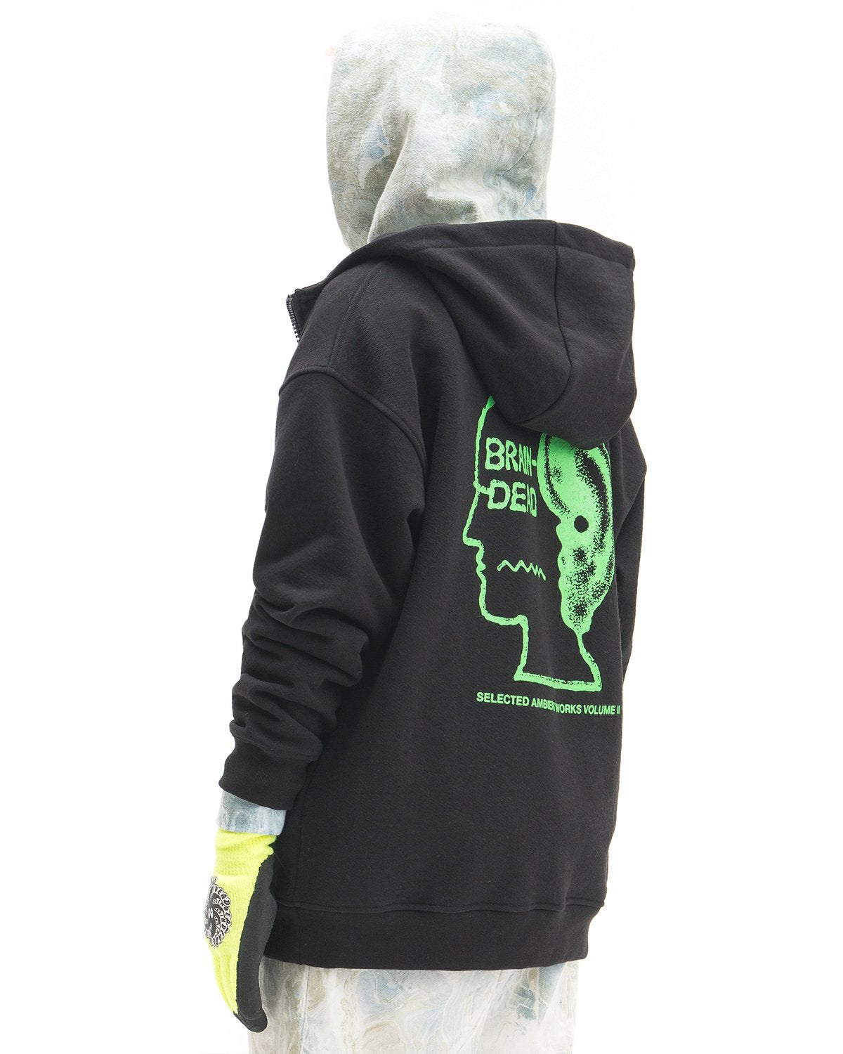 Load image into Gallery viewer, Half Zip Hoodie - Washed Black