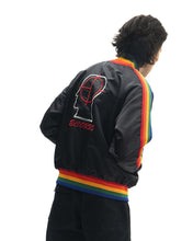 Load image into Gallery viewer, Brain Dead Records Embroidered Satin Club Jacket - Black
