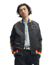 Load image into Gallery viewer, Brain Dead Records Embroidered Satin Club Jacket - Black
