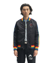 Load image into Gallery viewer, Brain Dead Records Embroidered Satin Club Jacket - Black
