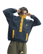 Load image into Gallery viewer, Global Works Snap Mock Neck Pullover - Navy
