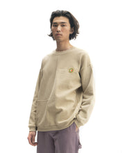 Load image into Gallery viewer, Global Works Split Panel Fleece &amp; Terry Crewneck Sweatshirt - Natural
