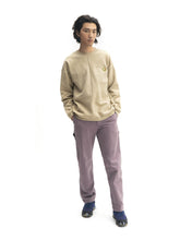 Load image into Gallery viewer, Global Works Split Panel Fleece &amp; Terry Crewneck Sweatshirt - Natural

