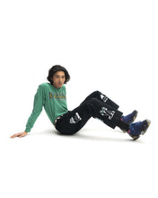 Load image into Gallery viewer, Mushroom Embroidery Herringbone Military Pant - Black
