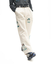 Load image into Gallery viewer, Mushroom Embroidery Herringbone Military Pant - Natural
