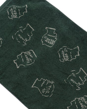 Load image into Gallery viewer, Cracked Logo Head Hand Towel 16" X 24"- Forest Green
