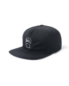 Bias Cut Twill Cord Logo Hat - Black