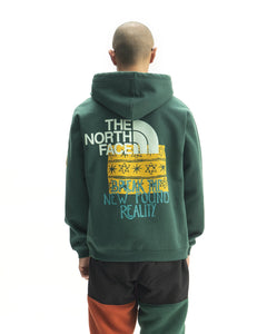 Brain Dead x The North Face Drop Shoulder PO Hoodie - Night Green