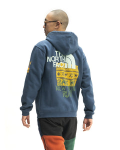 Brain Dead x The North Face Drop Shoulder PO Hoodie - Shady Blue