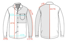 Load image into Gallery viewer, Paneled Button Up - Navy/White Seersucker
